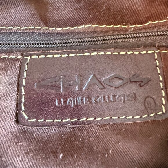 Chaos Women\'s Backpack Bucket Bag Brown Lined Genuine Leather School Travel main image 6